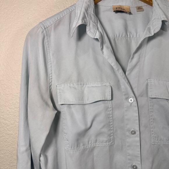 Elie Light Blue Button-Up Shirt Women's S/P - Picture 3 of 7